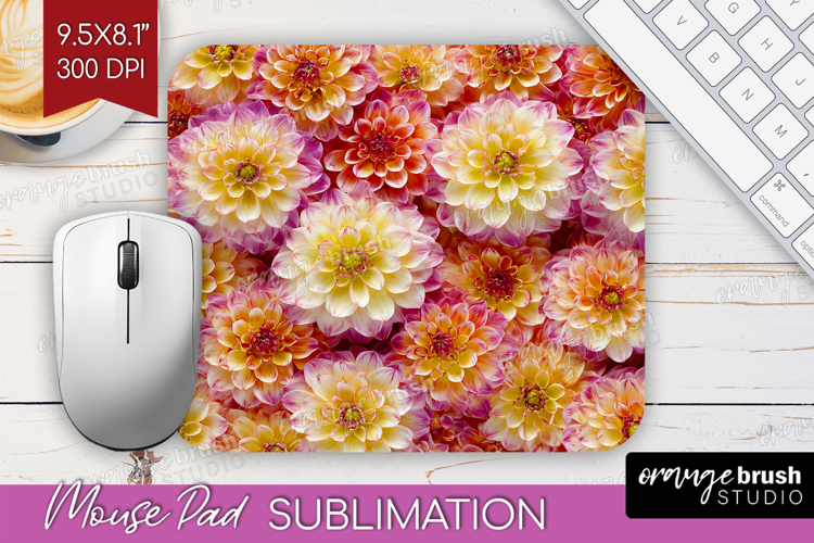 Pastel Floral Mouse Pad Sublimation - Flower Field Mousepad