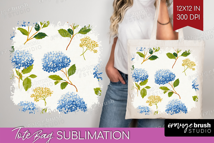 Floral Tote Bag - Spring Flowers Tote Bag PNG Sublimation