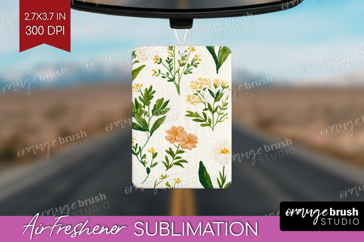 Floral Air Freshener PNG - Spring Flowers PNG Sublimation