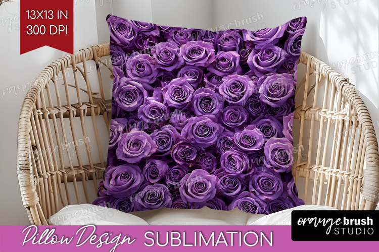 Pastel Floral Pillow Sublimation - Flower Field Pillow Cover