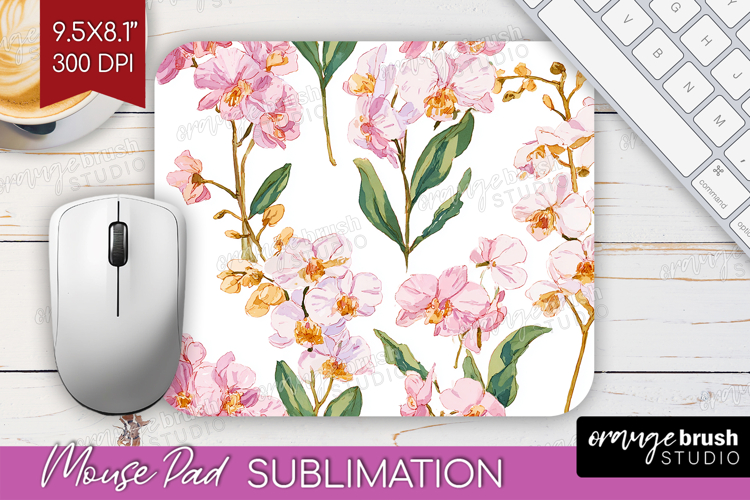 Floral Mouse Pad Sublimation - Spring Flowers Mousepad PNG