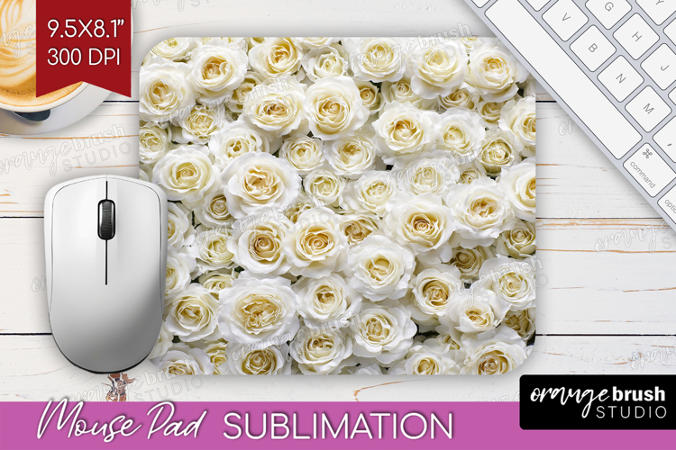 Pastel Floral Mouse Pad Sublimation - Flower Field Mousepad