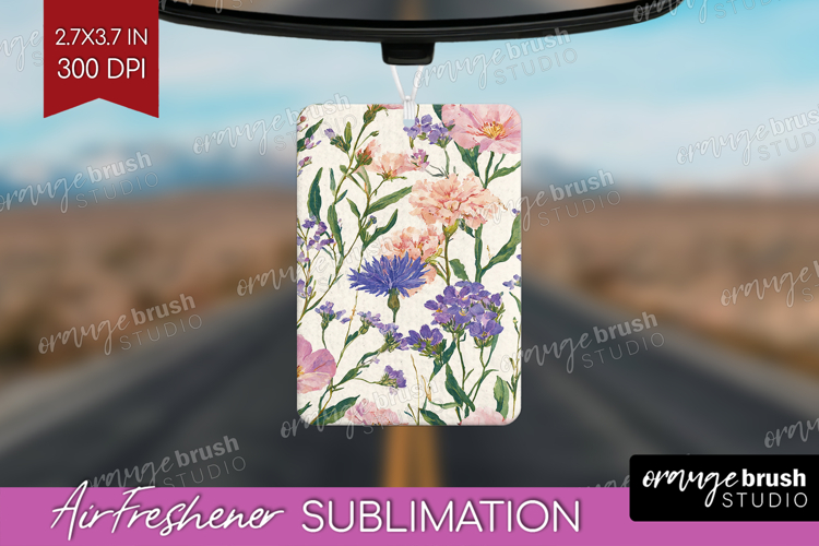 Floral Air Freshener PNG - Spring Flowers PNG Sublimation