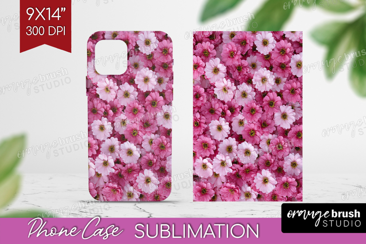 Pastel Floral Phone Case PNG - Flower Field Case PNG