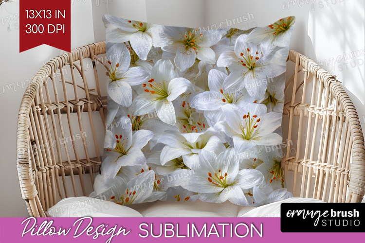 Pastel Floral Pillow Sublimation - Flower Field Pillow Cover
