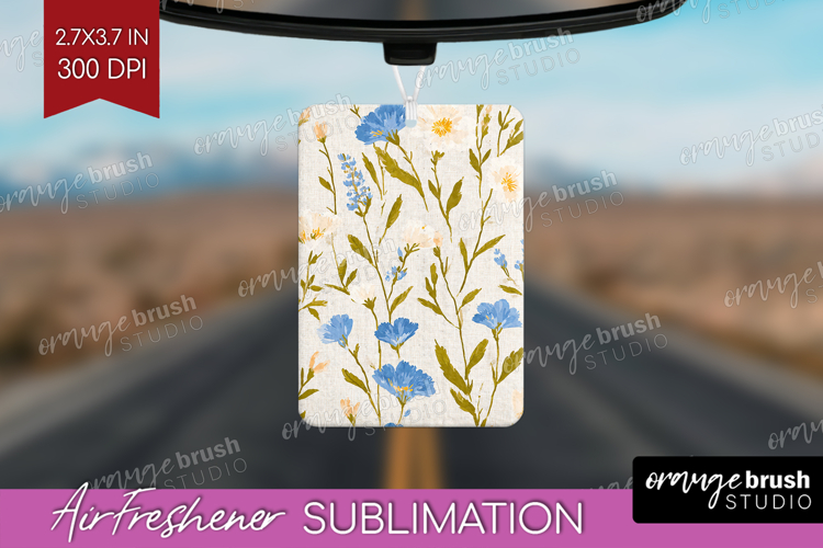 Floral Air Freshener PNG - Spring Flowers PNG Sublimation