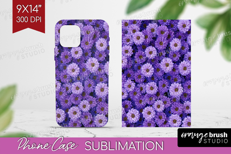 Pastel Floral Phone Case PNG - Flower Field Case PNG