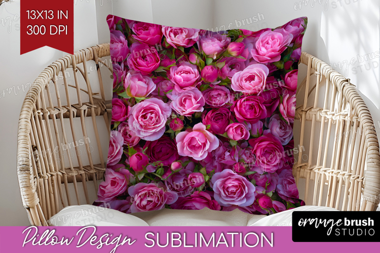 Pastel Floral Pillow Sublimation - Flower Field Pillow Cover
