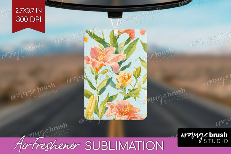 Floral Air Freshener PNG - Spring Flowers PNG Sublimation