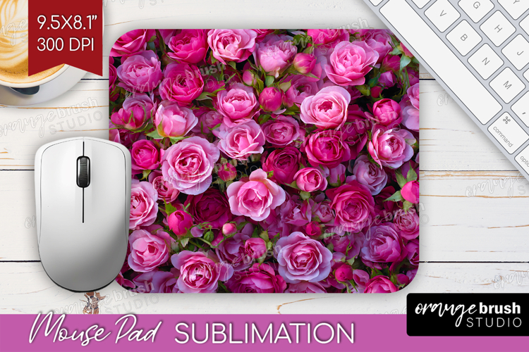 Pastel Floral Mouse Pad Sublimation - Flower Field Mousepad