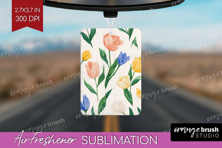 Floral Air Freshener PNG - Spring Flowers PNG Sublimation