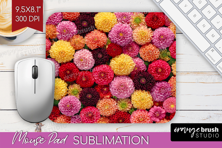 Pastel Floral Mouse Pad Sublimation - Flower Field Mousepad