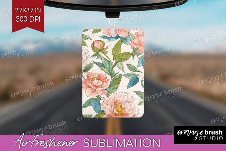 Floral Air Freshener PNG - Spring Flowers PNG Sublimation