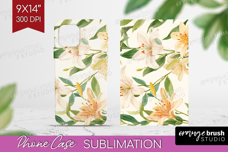 Floral Phone Case PNG - Spring Flowers Case PNG Sublimation