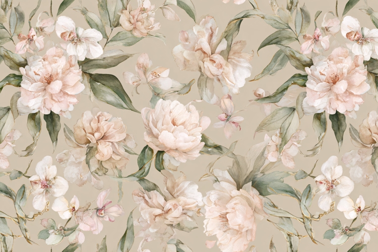 White & Blush Watercolor Floral Corner Arrangement