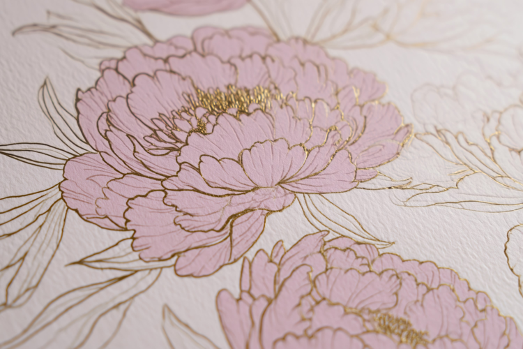Soft Pink Peony Watercolor Floral Wedding Background