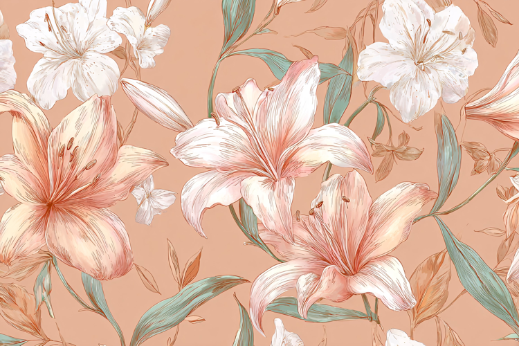 Soft Pink Peony Floral Wedding Wallpaper Background