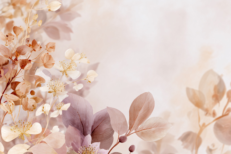 Pink Peony Floral Pattern with Gold Foil Art