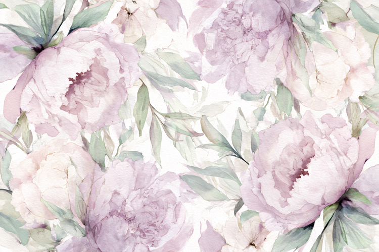 Soft Pink Peony Vintage Floral Pattern