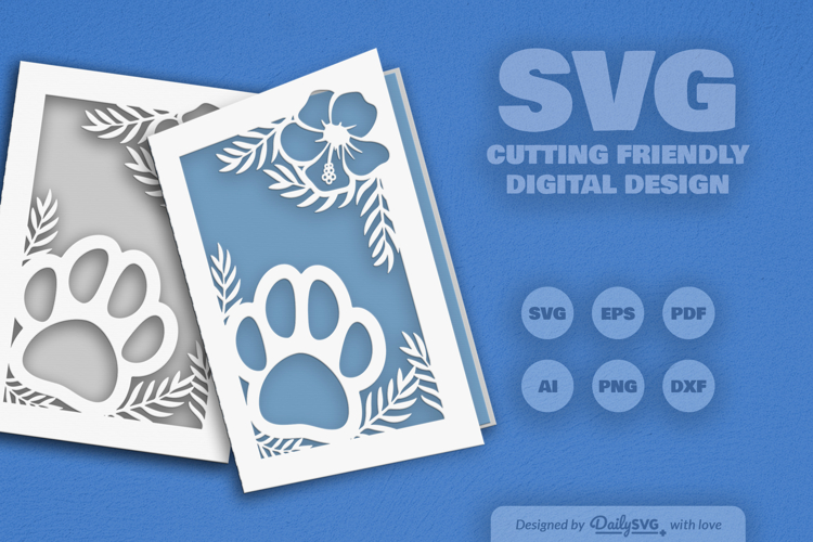 Floral Paw Print Svg Image 6
