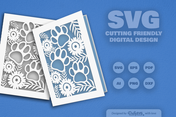 Floral Paw Print Svg Image 2