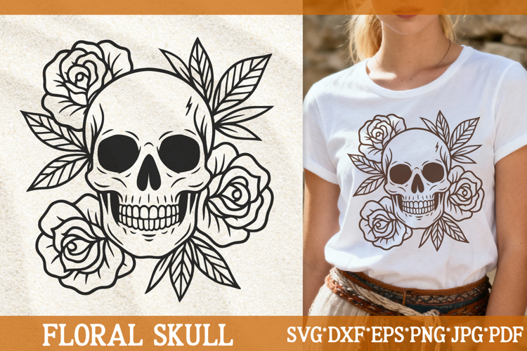 Floral Skull Svg Image 9