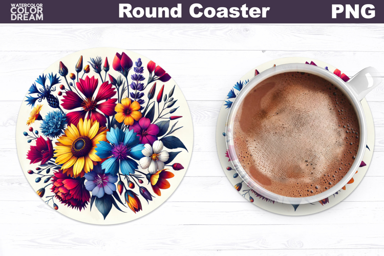 Wildflowers Round Coaster | Floral Coaster