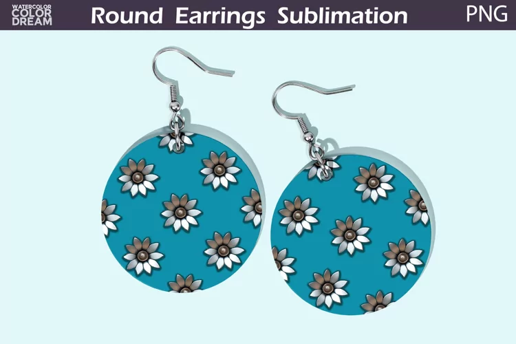 Flowers Round Earrings | Floral Round Earrings