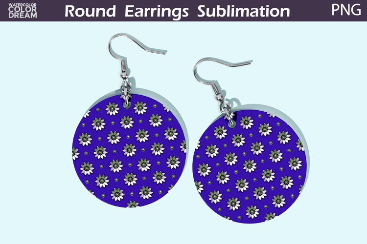Flowers Round Earrings | Floral Round Earrings