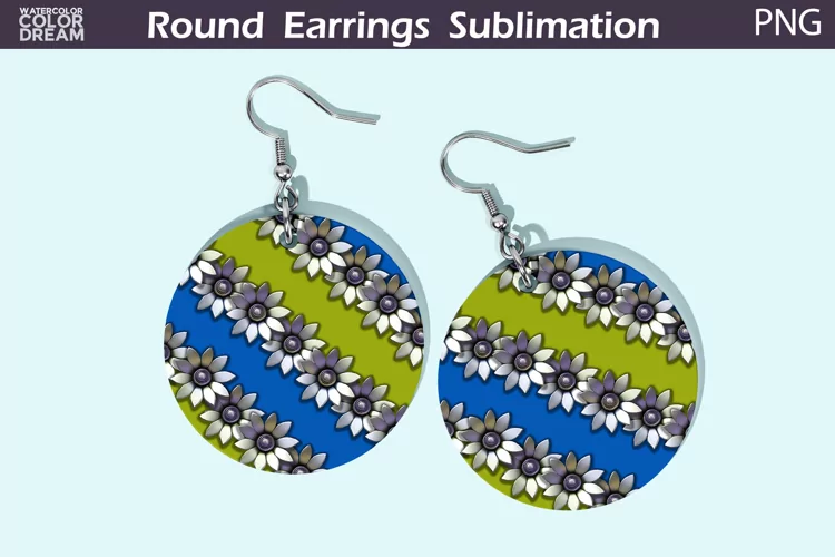 Flowers Round Earrings | Floral Round Earrings
