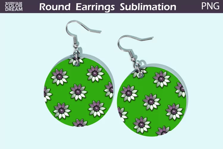 Flowers Round Earrings | Floral Round Earrings