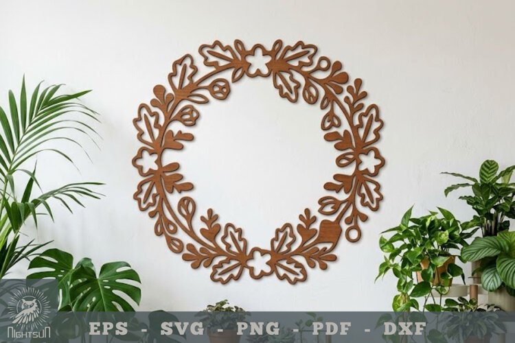 Floral Round Lasercut Wall Decor 1 example image 1