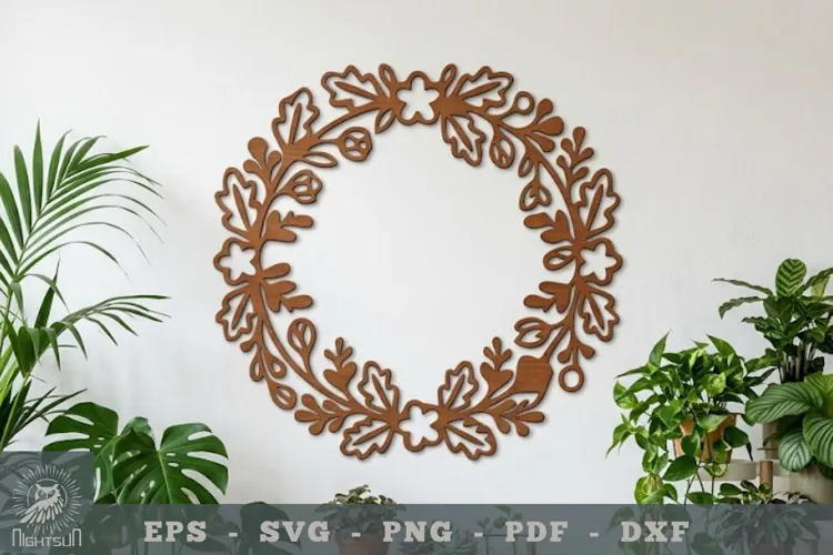 Floral Round Lasercut Wall Decor 1