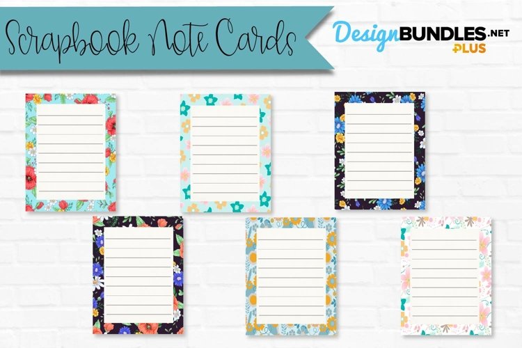 Floral Scrapbook Note Card | Journaling Paper Printable