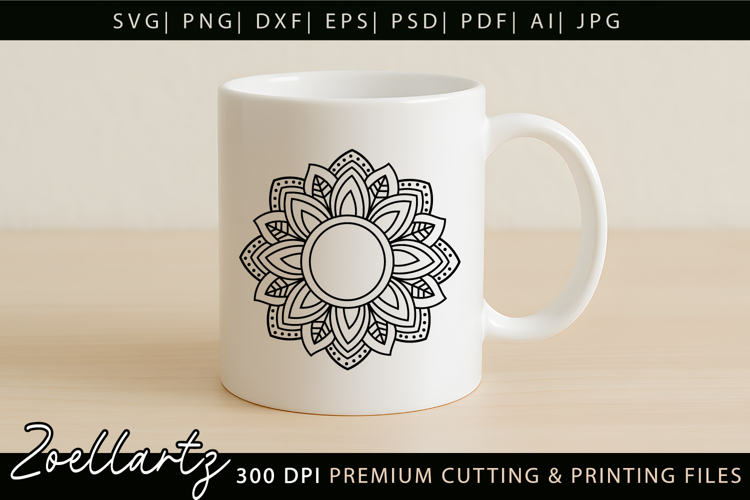 Floral Mandala SVG Cut Files Flower Mandala Illustration