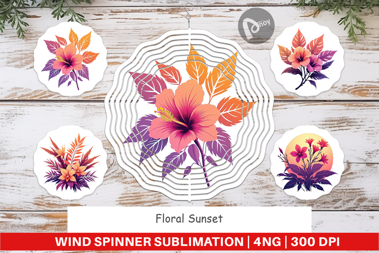 Wind Spinner Sunset Florals