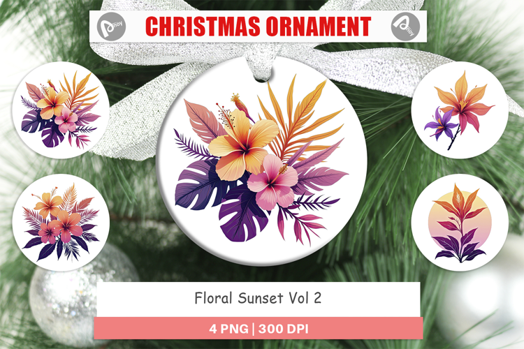 Ornament Sunset Florals