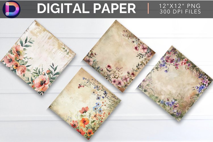 Floral Tree Digital Paper