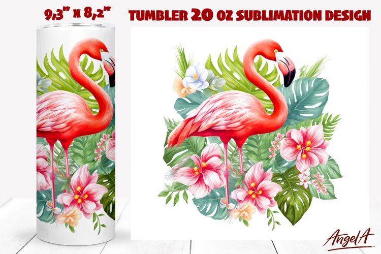 Flamingo tumbler / pink flamingo sublimation / bird tumbler