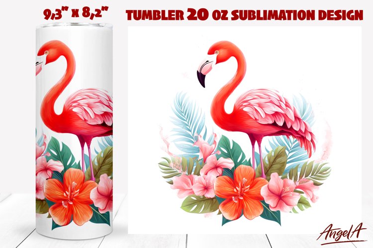 Flamingo tumbler / pink flamingo sublimation / bird tumbler