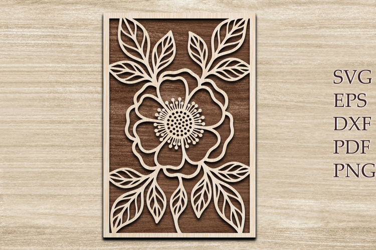 Floral Wall Art Laser Cut SVG File