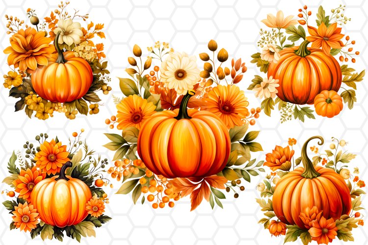 Pumpkin Watercolor Png Image 13