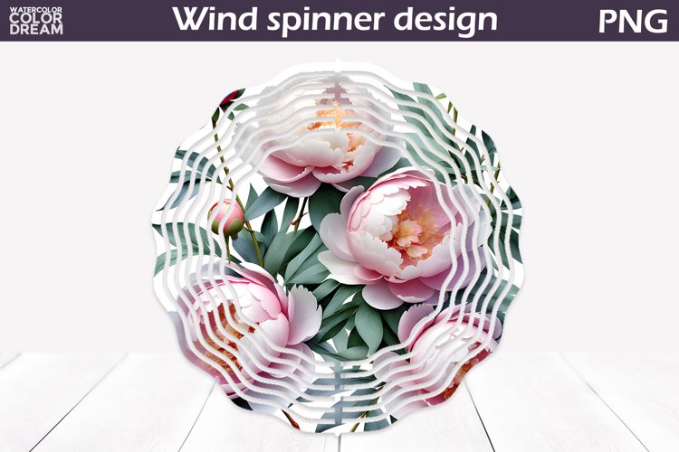 Flowers Wind Spinner | Peonies Wind Spinner example image 1