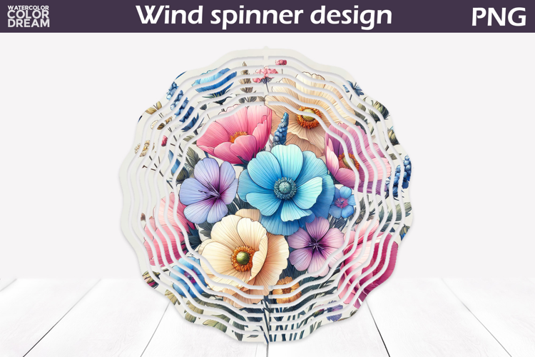 Wildflowers Wind Spinner | Pastel Floral Wind Spinner