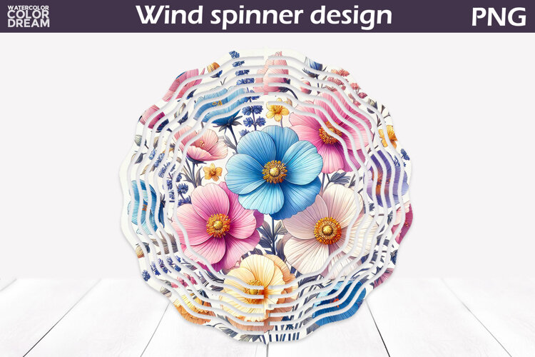 Wildflowers Wind Spinner | Pastel Floral Wind Spinner example image 1