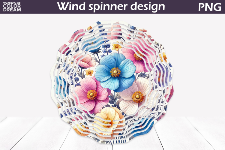 Wildflowers Wind Spinner | Pastel Floral Wind Spinner