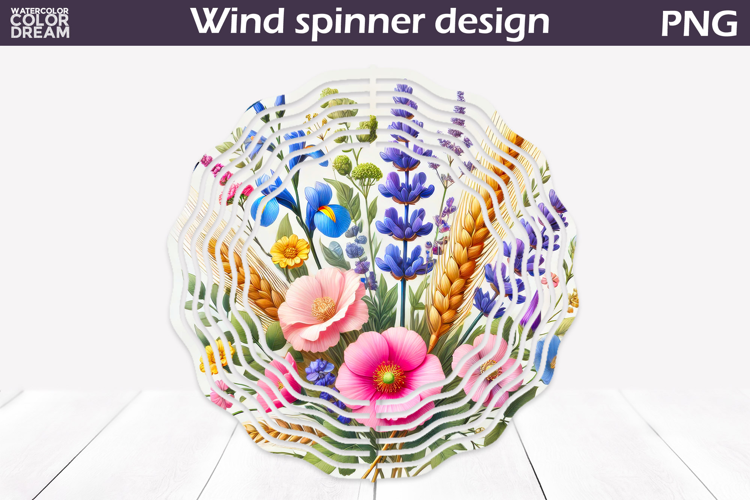 Wildflowers Wind Spinner | Pastel Floral Wind Spinner