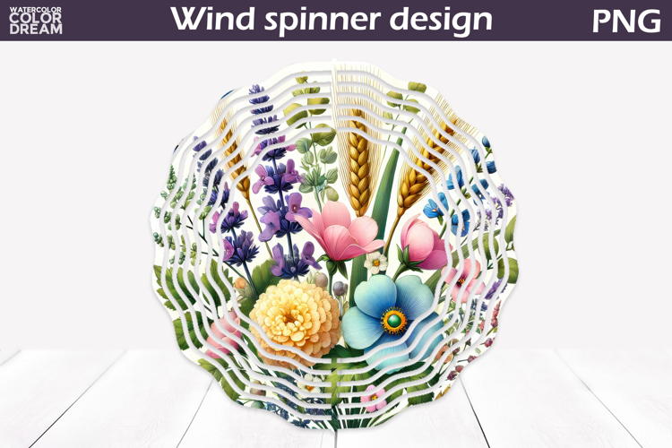 Wildflowers Wind Spinner | Pastel Floral Wind Spinner