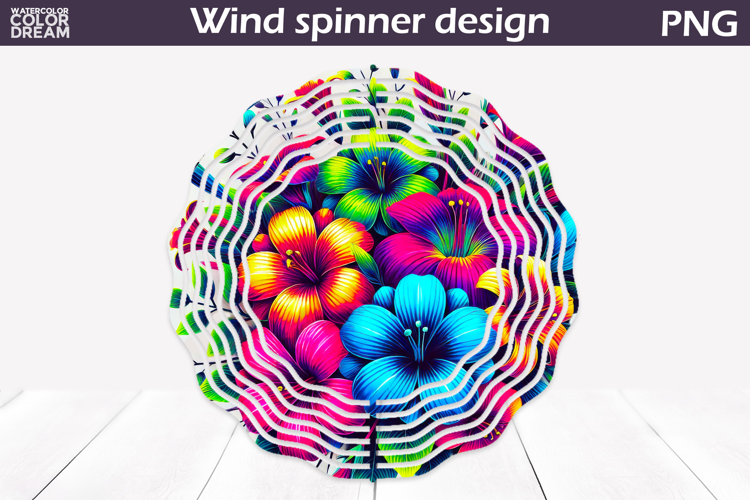 Wildflowers Wind Spinner | Neon Floral Wind Spinner