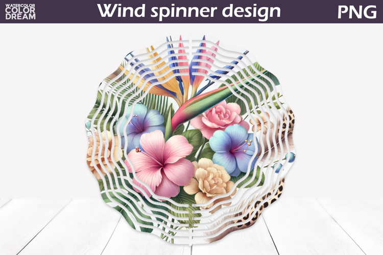Wildflowers Wind Spinner | Pastel Tropical Floral Wind Spinn
